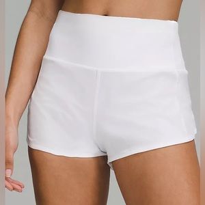 White speed up Lululemon shorts!!